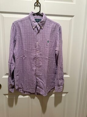 Ralph Lauren Lavender Gingham Button-Down Shirt - Men